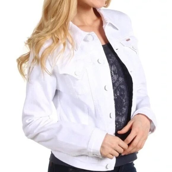 Hudson White Denim Jacket - M - Picture 2 of 2